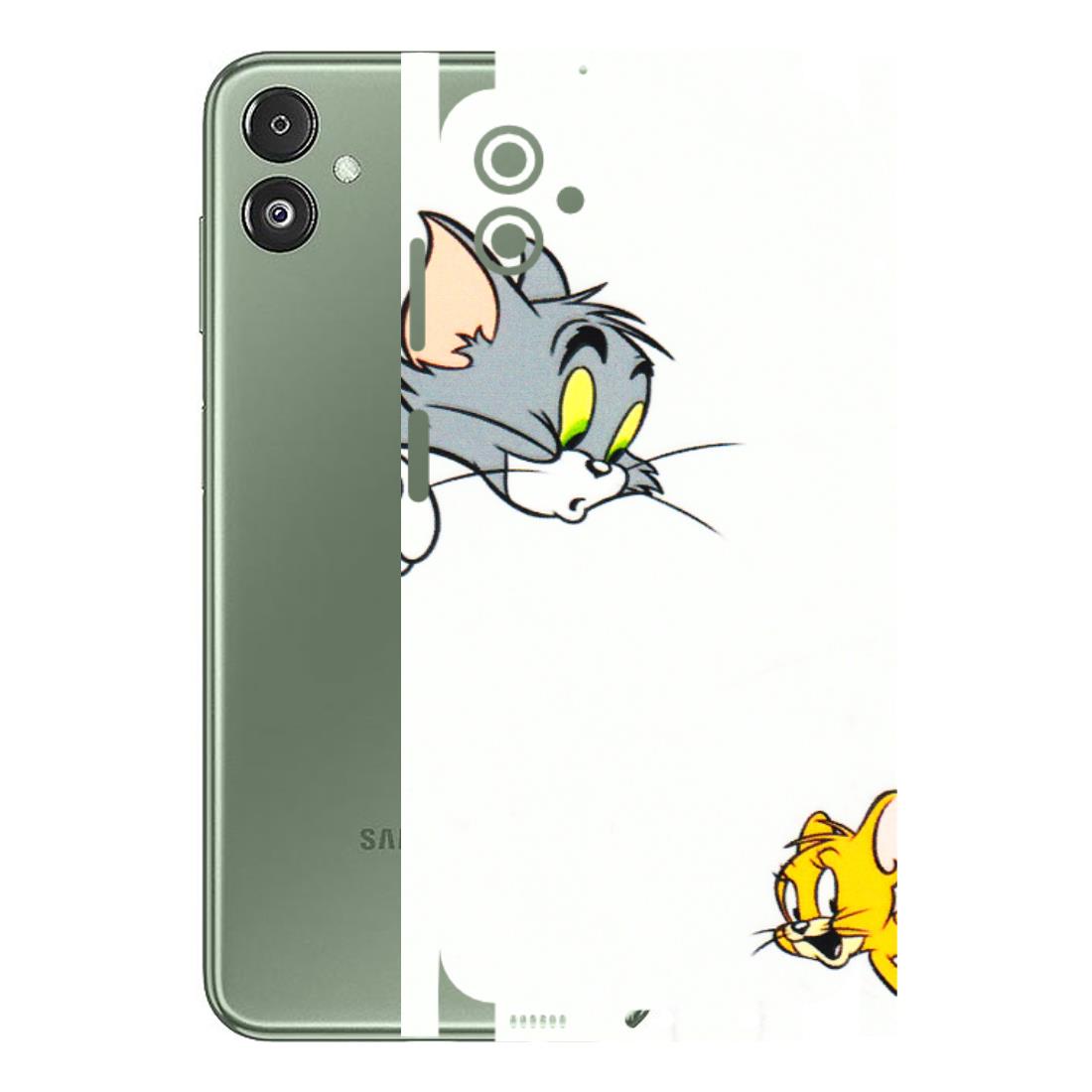 Samsung M/F/Note/Flip and C Phone Skins (All Models) - Cute Tom And Jerry - 3D Embossed Finish (L-220) Samsung Galaxy F14 (5G)
