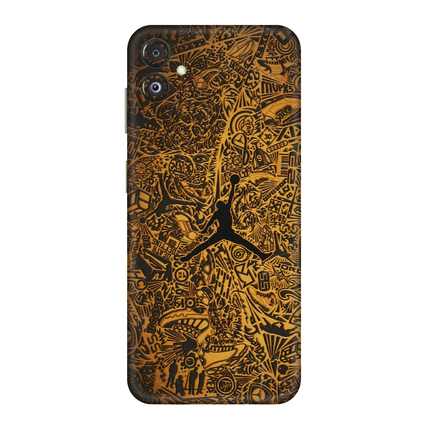 Samsung M/F/Note/Flip and C Phone Skins (All Models) - Premium Gold Basketball Player - 3D Embossed Finish (L-236) Samsung Galaxy F14 (5G)