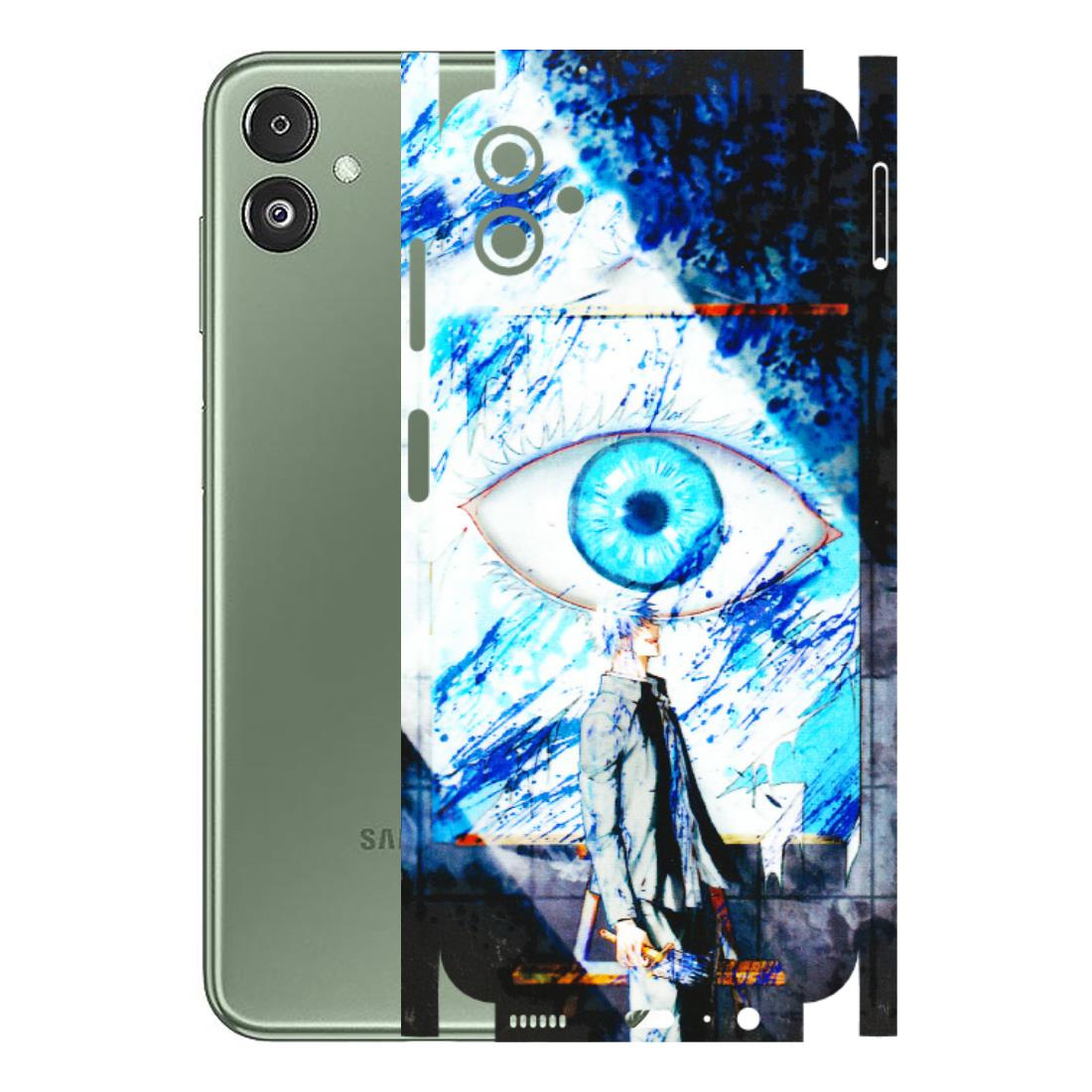 Samsung M/F/Note/Flip and C Phone Skins (All Models) - Gojo Satoru evil eye - 3D Embossed Finish (L-239) Samsung Galaxy F14 (5G)