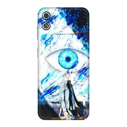 Samsung M/F/Note/Flip and C Phone Skins (All Models) - Gojo Satoru evil eye - 3D Embossed Finish (L-239) Samsung Galaxy F14 (5G)