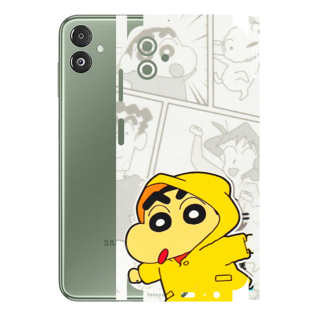 Samsung M/F/Note/Flip and C Phone Skins (All Models) - Yellow Shinchan Comic - 3D Embossed Finish (L-246) Samsung Galaxy F14 (5G)
