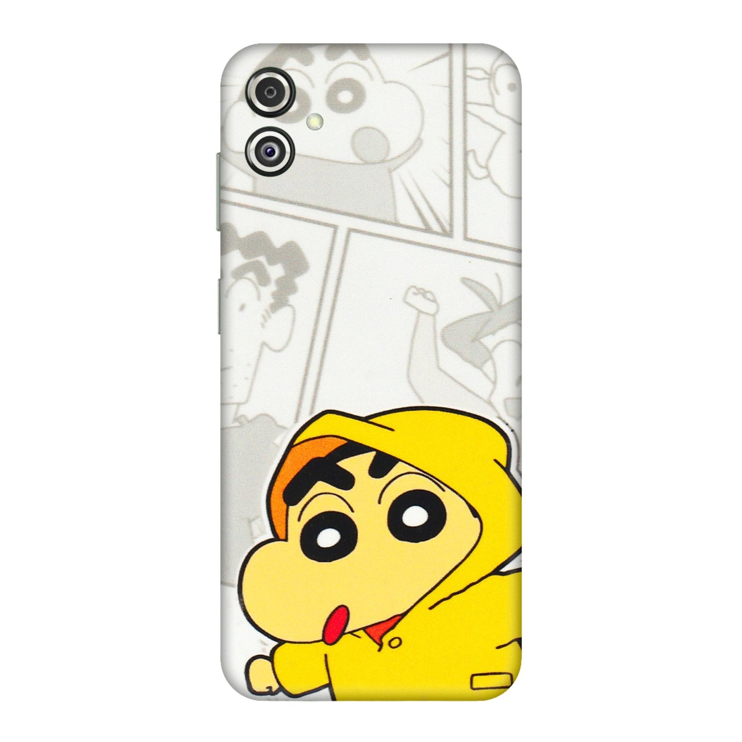 Samsung M/F/Note/Flip and C Phone Skins (All Models) - Yellow Shinchan Comic - 3D Embossed Finish (L-246) Samsung Galaxy F14 (5G)