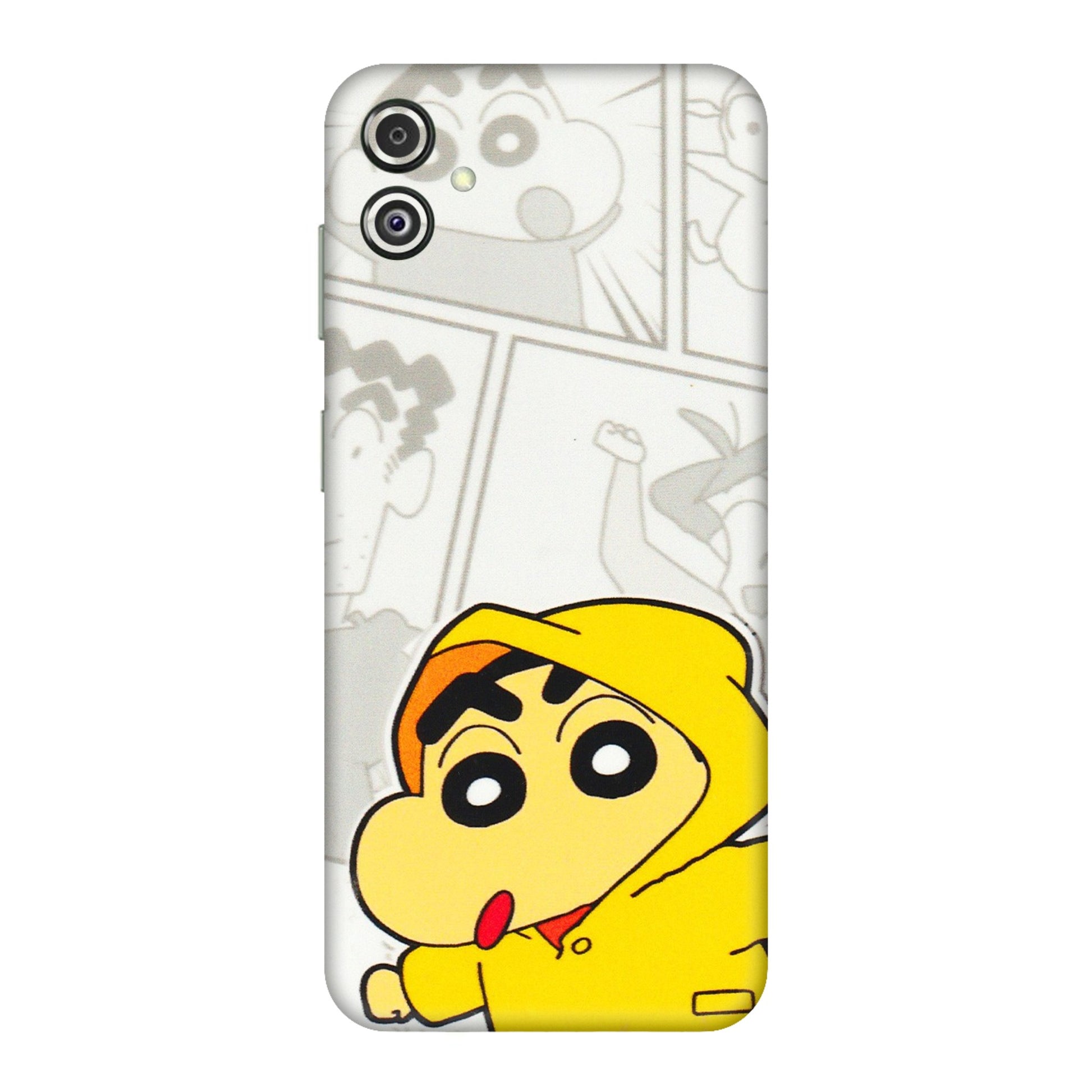 Samsung M/F/Note/Flip and C Phone Skins (All Models) - Yellow Shinchan Comic - 3D Embossed Finish (L-246) Samsung Galaxy F14 (5G)