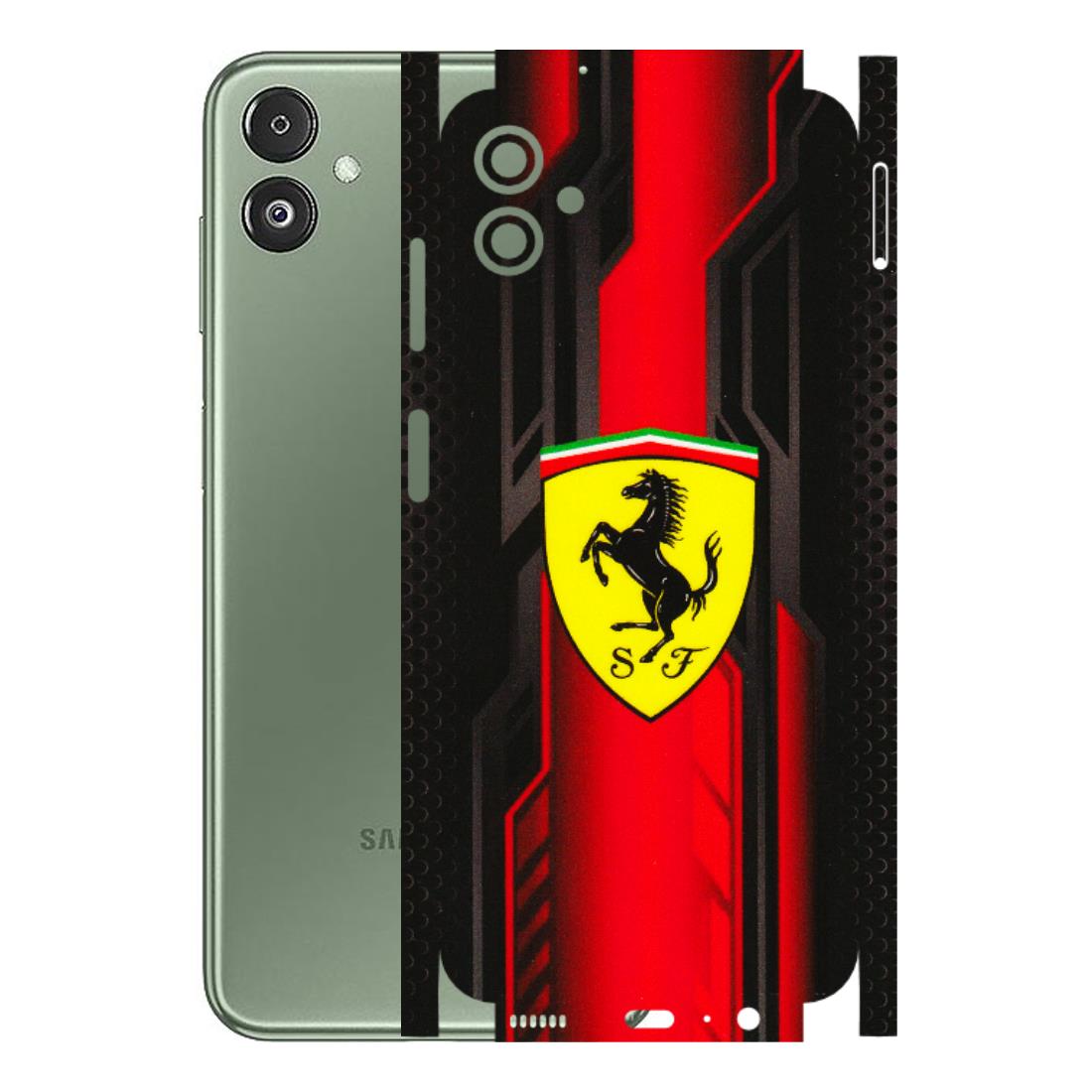 Samsung M/F/Note/Flip and C Phone Skins (All Models) - Black Ferrari Logo - 3D Embossed Finish (L-253) Samsung Galaxy F14 (5G)