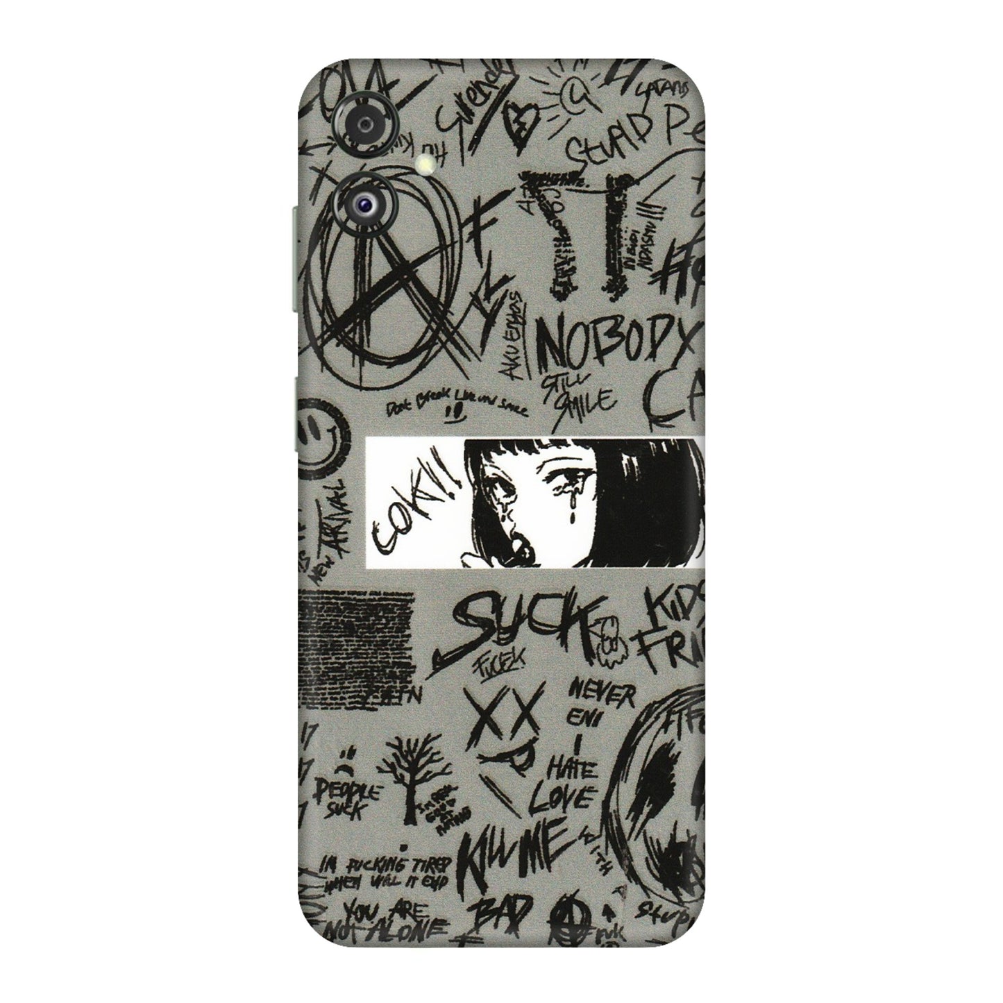 Samsung M/F/Note/Flip and C Phone Skins (All Models) - Never Have Love Anime - 3D Embossed Finish (L-260) Samsung Galaxy F14 (5G)
