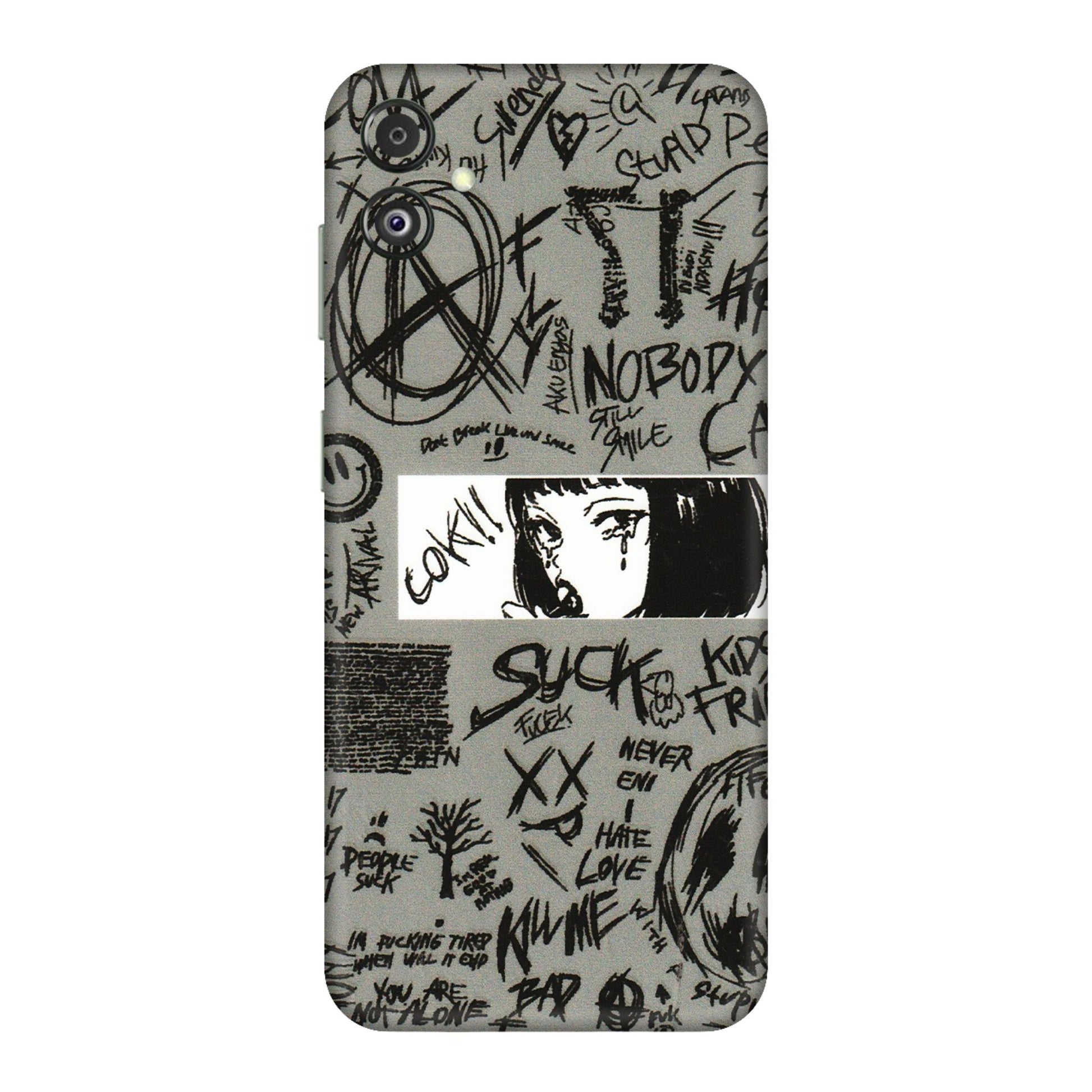Samsung M/F/Note/Flip and C Phone Skins (All Models) - Never Have Love Anime - 3D Embossed Finish (L-260) Samsung Galaxy F14 (5G)