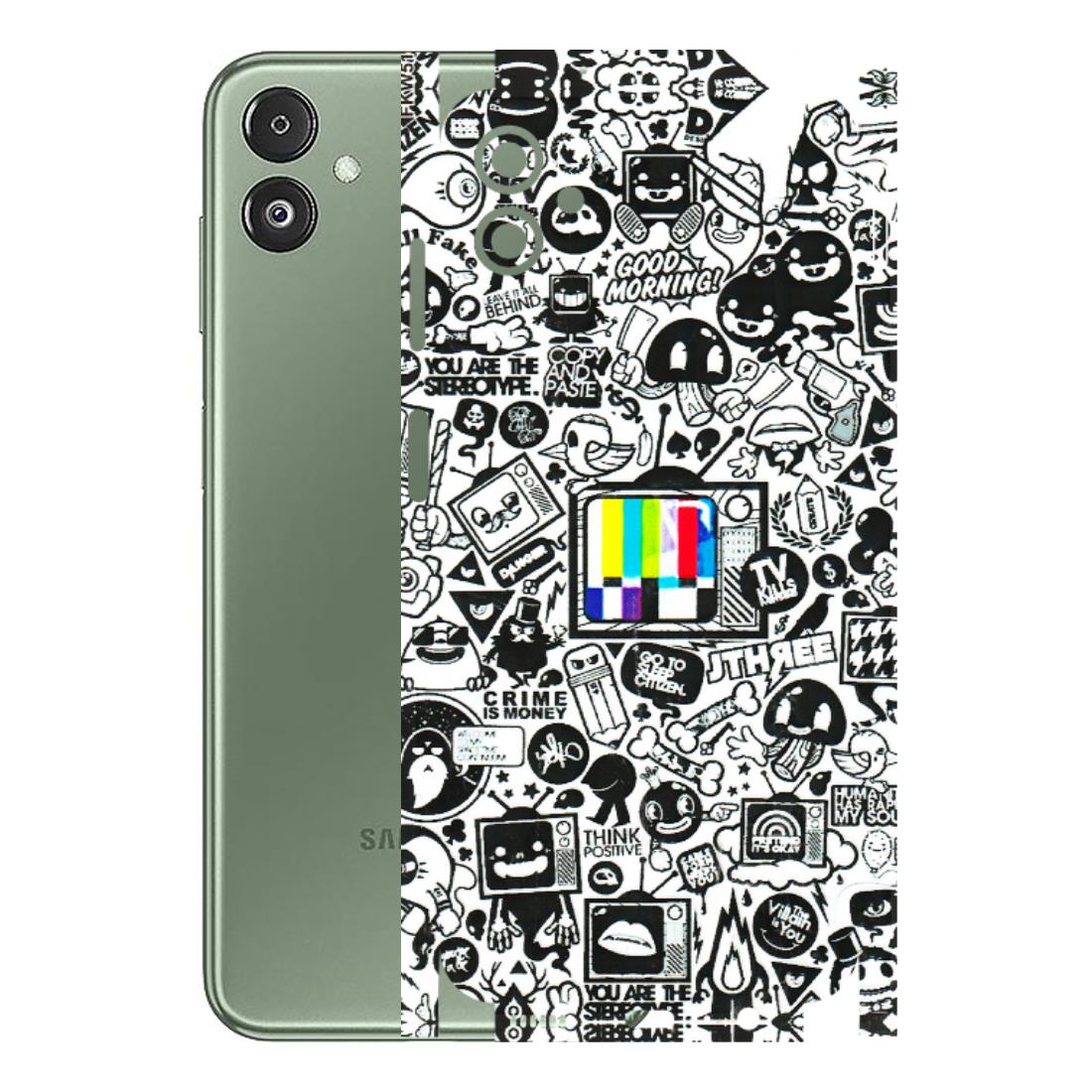 Samsung M/F/Note/Flip and C Phone Skins (All Models) - Doodles Positive Art - 3D Embossed Finish (L-263) Samsung Galaxy F14 (5G)