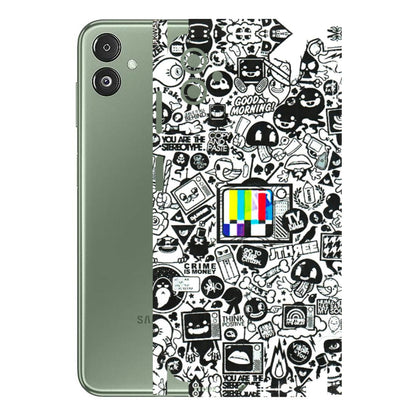 Samsung M/F/Note/Flip and C Phone Skins (All Models) - Doodles Positive Art - 3D Embossed Finish (L-263) Samsung Galaxy F14 (5G)