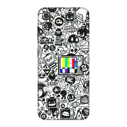 Samsung M/F/Note/Flip and C Phone Skins (All Models) - Doodles Positive Art - 3D Embossed Finish (L-263) Samsung Galaxy F14 (5G)