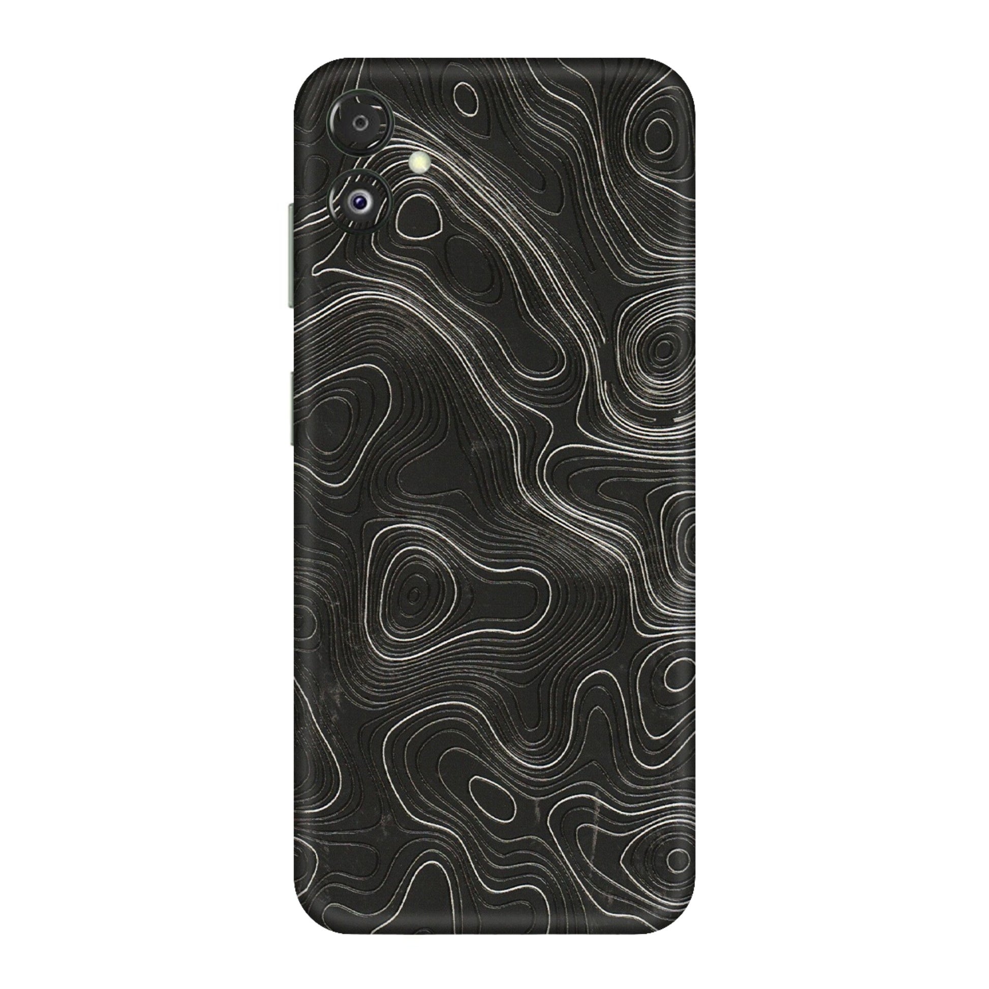 Samsung M/F/Note/Flip and C Phone Skins (All Models) - Abstract White Line Map - 3D Embossed Finish (L-269) Samsung Galaxy F14 (5G)