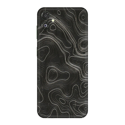Samsung M/F/Note/Flip and C Phone Skins (All Models) - Abstract White Line Map - 3D Embossed Finish (L-269) Samsung Galaxy F14 (5G)