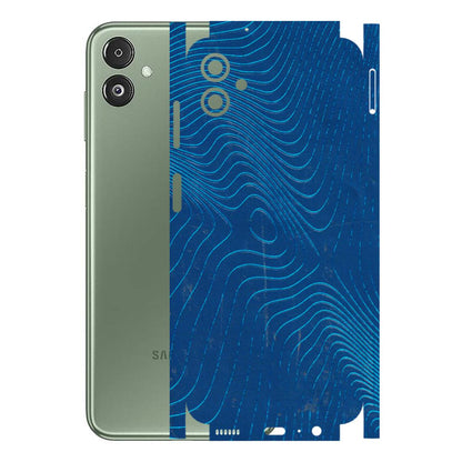 Samsung M/F/Note/Flip and C Phone Skins (All Models) - Abstract Blue Line Map - 3D Embossed Finish (L-272) Samsung Galaxy F14 (5G)