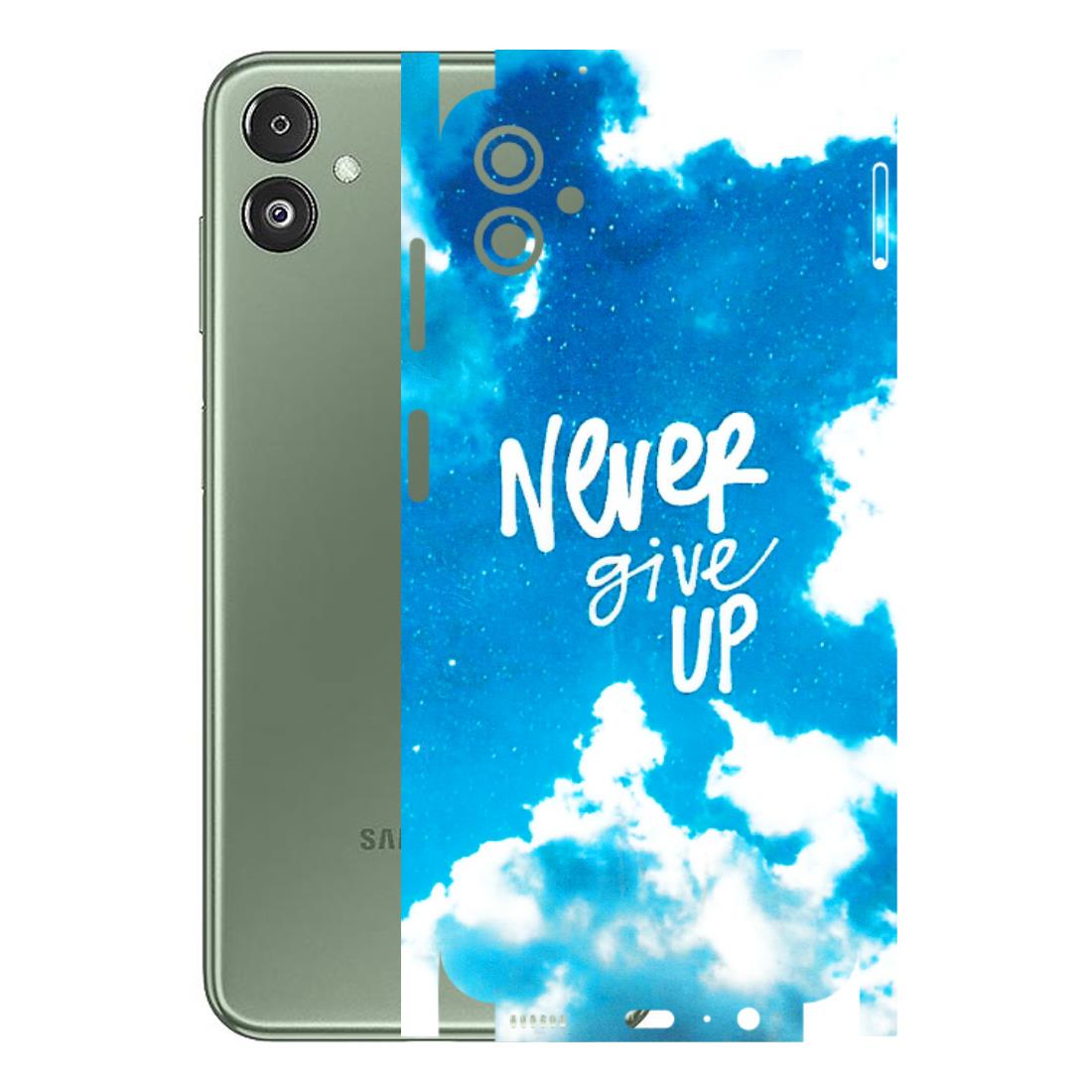Samsung M/F/Note/Flip and C Phone Skins (All Models) - Never Give Up - 3D Embossed Finish (L-279) Samsung Galaxy F14 (5G)