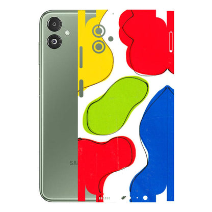 Samsung M/F/Note/Flip and C Phone Skins (All Models) - RGB Colour Paint - 3D Embossed Finish (L-284) Samsung Galaxy F14 (5G)
