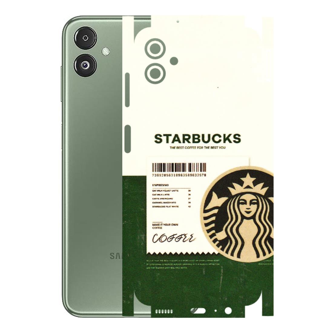 Samsung M/F/Note/Flip and C Phone Skins (All Models) - Starbucks Barcode - 3D Embossed Finish (L-308) Samsung Galaxy F14 (5G)