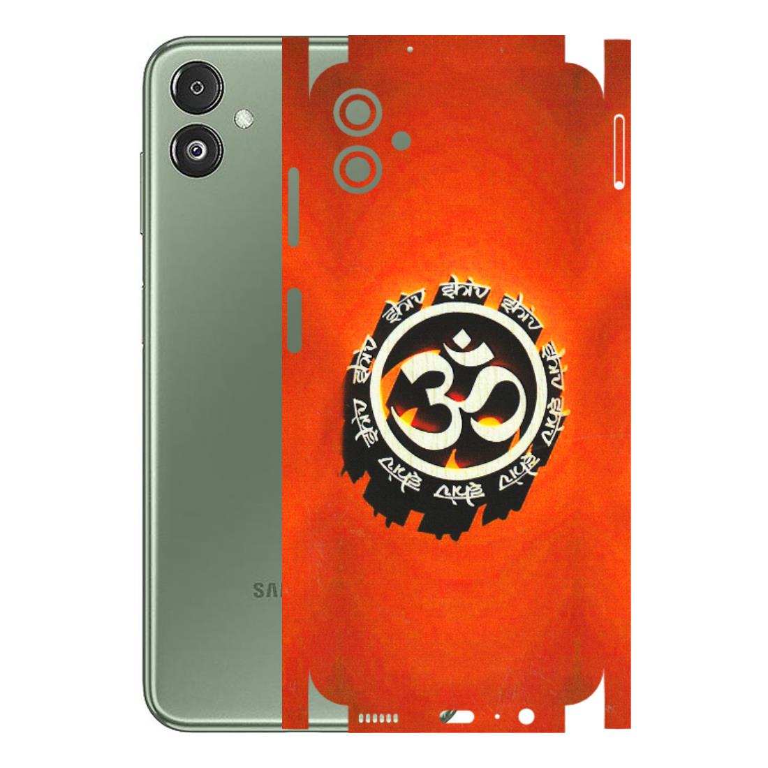 Samsung M/F/Note/Flip and C Phone Skins (All Models) - Aum Shiv Orange - 3D Embossed Finish (L-32) Samsung Galaxy F14 (5G)
