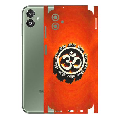 Samsung M/F/Note/Flip and C Phone Skins (All Models) - Aum Shiv Orange - 3D Embossed Finish (L-32) Samsung Galaxy F14 (5G)