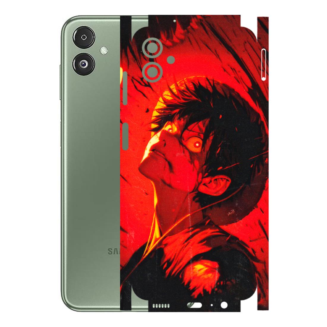 Samsung M/F/Note/Flip and C Phone Skins (All Models) - D.Luffy Power Up One Piece Anime - 3D Embossed Finish (L-326) Samsung Galaxy F14 (5G)
