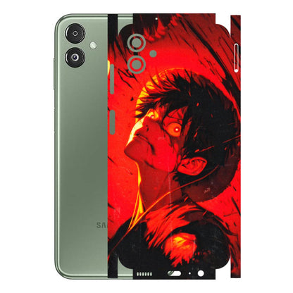 Samsung M/F/Note/Flip and C Phone Skins (All Models) - D.Luffy Power Up One Piece Anime - 3D Embossed Finish (L-326) Samsung Galaxy F14 (5G)