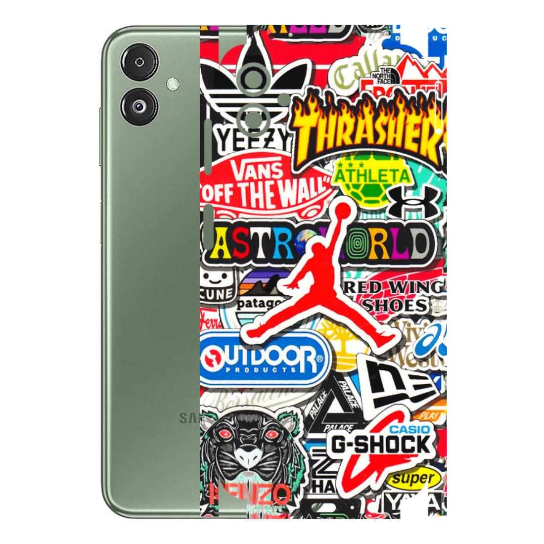 Samsung M/F/Note/Flip and C Phone Skins (All Models) - Multi Brands Sticker Graffiti - 3D Embossed Finish (L-37) Samsung Galaxy F14 (5G)