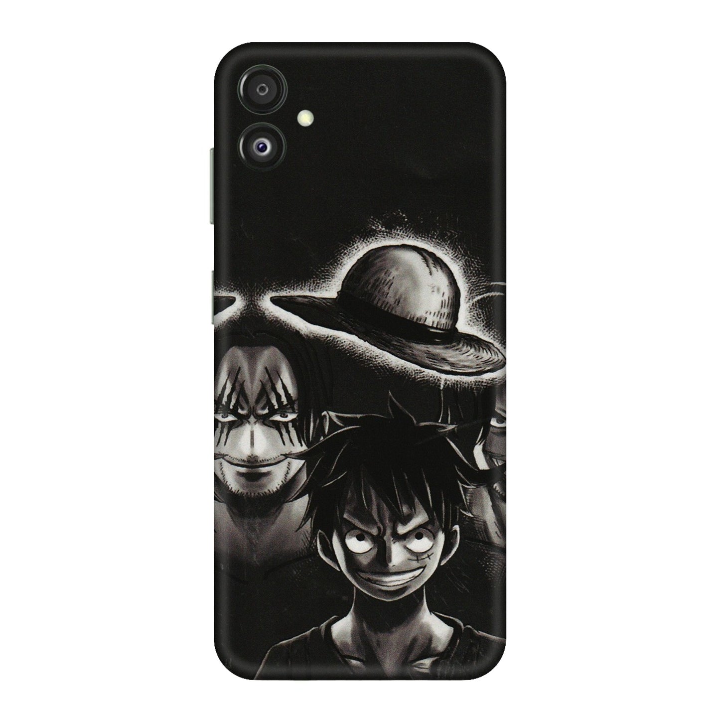 Samsung M/F/Note/Flip and C Phone Skins (All Models) - Black Luffy Hat - 3D Embossed Finish (L-57) Samsung Galaxy F14 (5G)