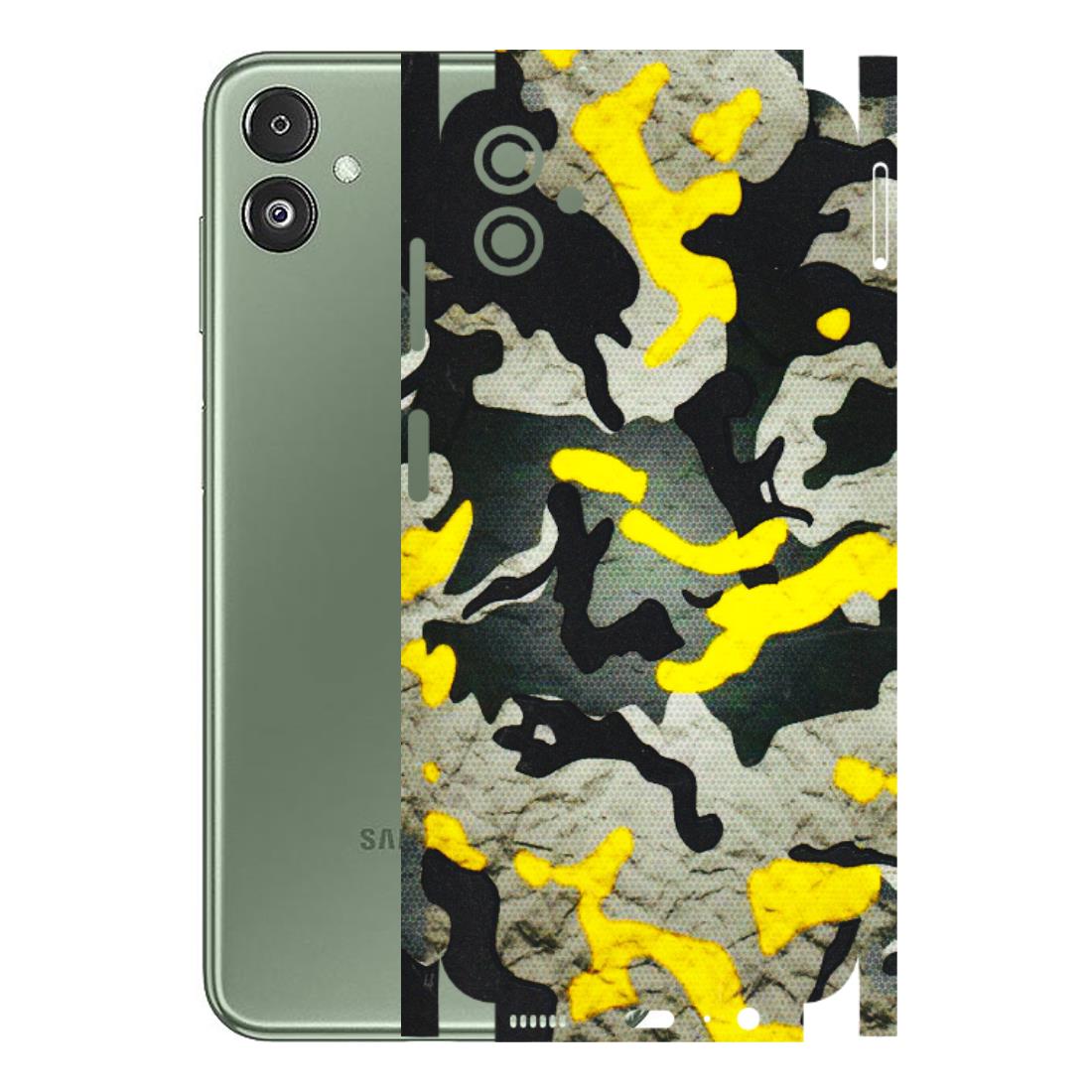 Samsung M/F/Note/Flip and C Phone Skins (All Models) - Yellow Camouflage - 3D Embossed Finish (L-61) Samsung Galaxy F14 (5G)