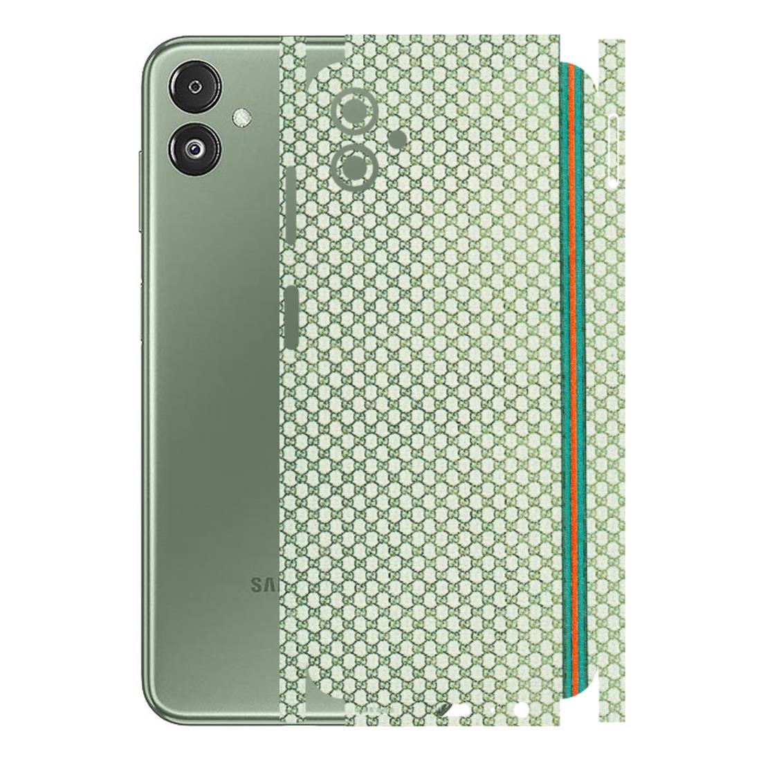 Samsung M/F/Note/Flip and C Phone Skins (All Models) - Gucci Fabric Pattern - 3D Embossed Finish (L-73) Samsung Galaxy F14 (5G)