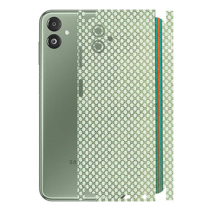 Samsung M/F/Note/Flip and C Phone Skins (All Models) - Gucci Fabric Pattern - 3D Embossed Finish (L-73) Samsung Galaxy F14 (5G)