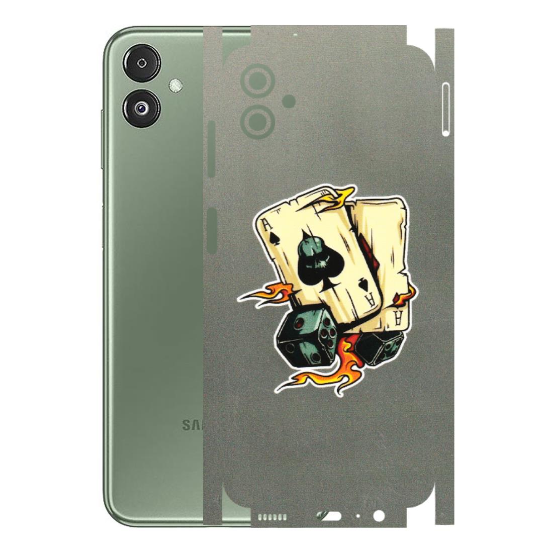 Samsung M/F/Note/Flip and C Phone Skins (All Models) - Grey Cards Of Ace - 3D Embossed Finish (L-77) Samsung Galaxy F14 (5G)