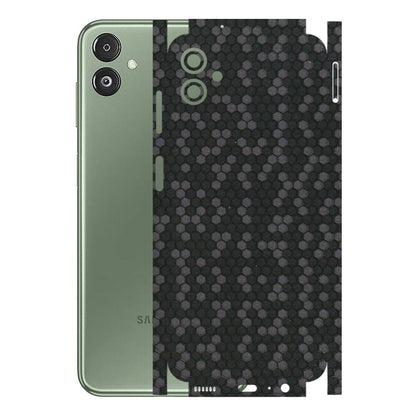Samsung M/F/Note/Flip and C Phone Skins (All Models) - Black Grey Honeycomb Sober - 3D Embossed Finish (L-85) Samsung Galaxy F14 (5G)