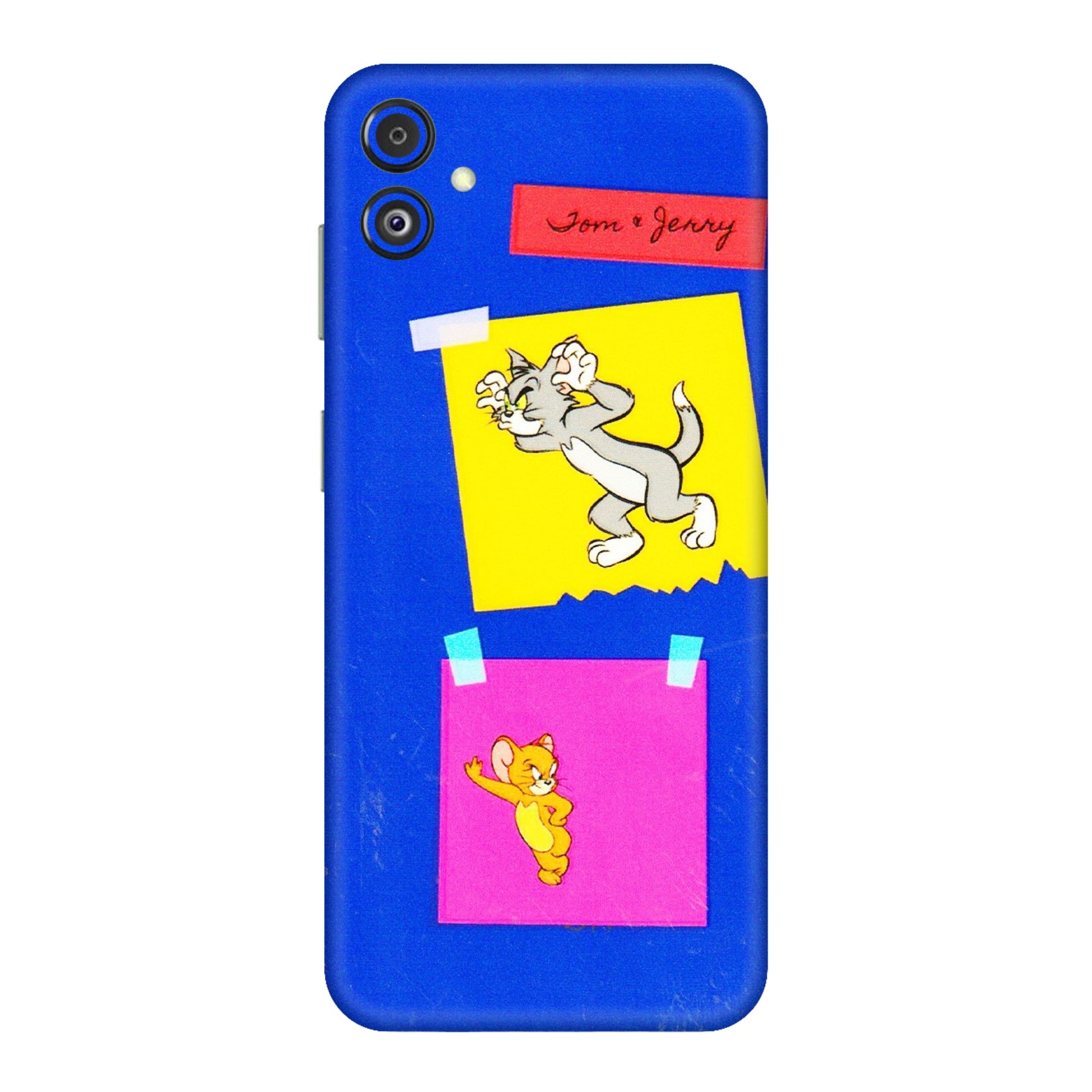 Samsung M/F/Note/Flip and C Phone Skins (All Models) - Tom N Jerry Sticky Notes - 3D Embossed Finish (L-88) Samsung Galaxy F14 (5G)