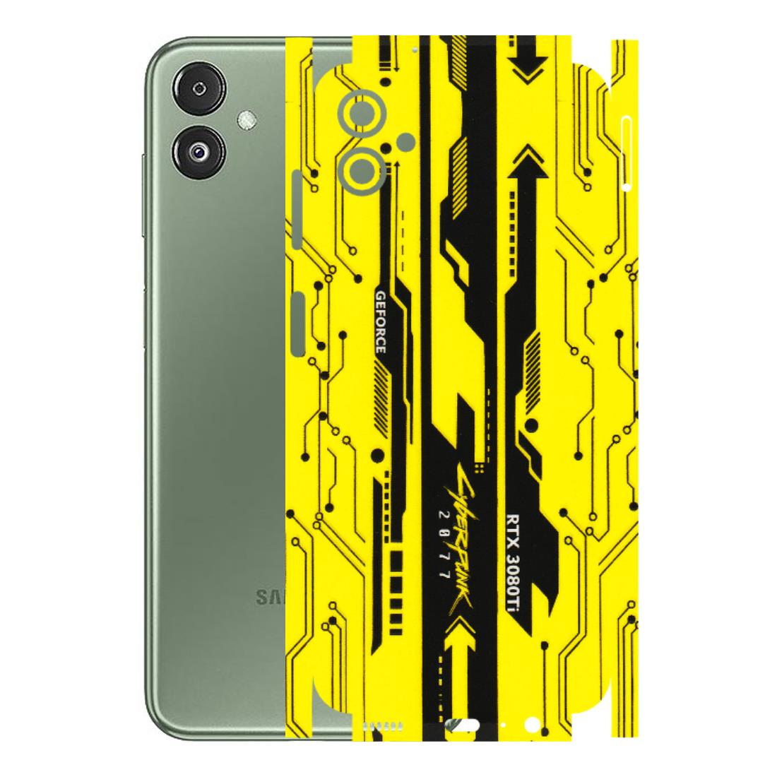 Samsung M/F/Note/Flip and C Phone Skins (All Models) - Yellow Cyberpunk - 3D Embossed Finish (L-93) Samsung Galaxy F14 (5G)