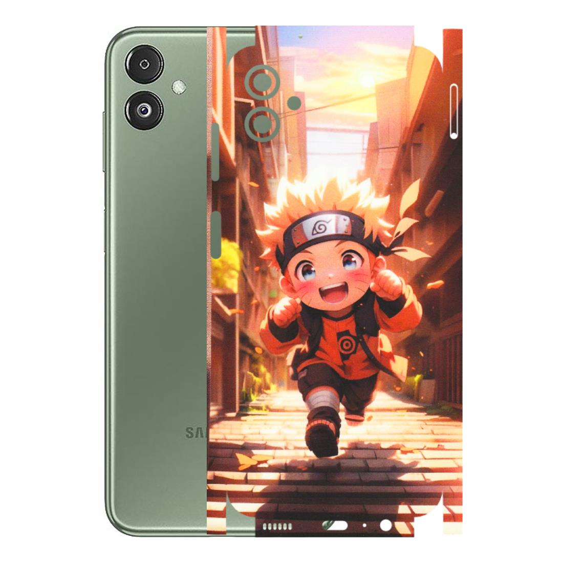 Samsung M/F/Note/Flip and C Phone Skins (All Models) - Naruto Cute Toon Running - Matte Finish (M-04) Samsung Galaxy F14 (5G)