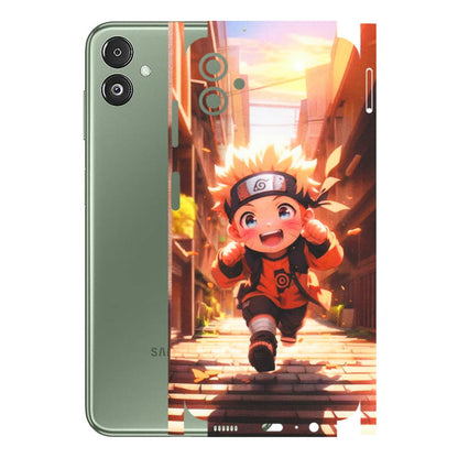 Samsung M/F/Note/Flip and C Phone Skins (All Models) - Naruto Cute Toon Running - Matte Finish (M-04) Samsung Galaxy F14 (5G)