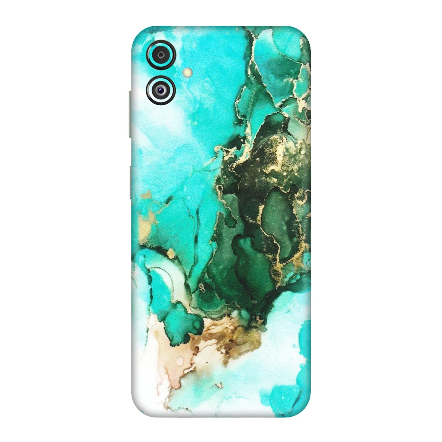 Samsung M/F/Note/Flip and C Phone Skins (All Models) - The Blue Gold Marble - Matte Finish (M-124) Samsung Galaxy F14 (5G)
