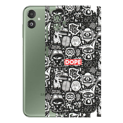 Samsung M/F/Note/Flip and C Phone Skins (All Models) - Dope Stay Classy Black Doodles - Matte Finish (M-126) Samsung Galaxy F14 (5G)
