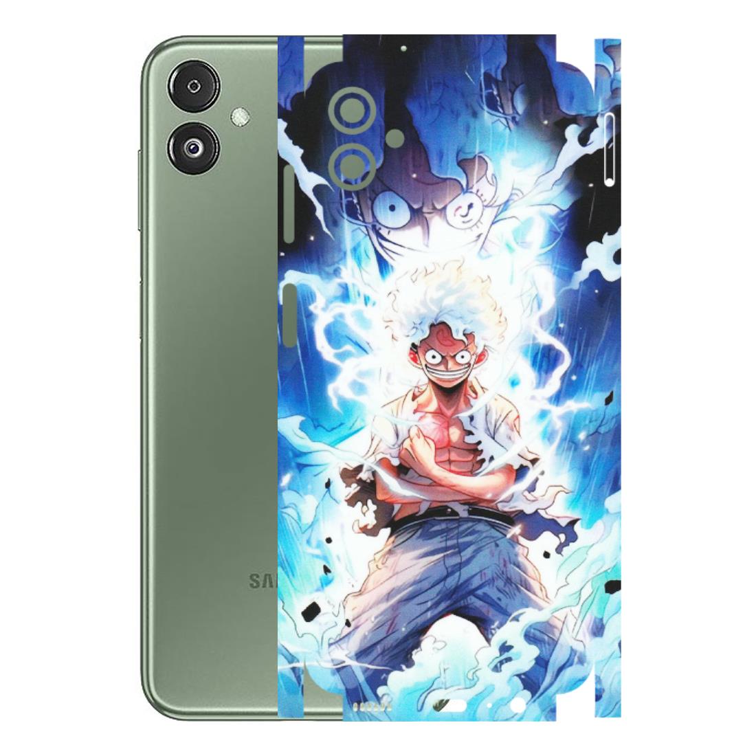 Samsung M/F/Note/Flip and C Phone Skins (All Models) - Blue Thunder Luffy Anime - Matte Finish (M-132) Samsung Galaxy F14 (5G)