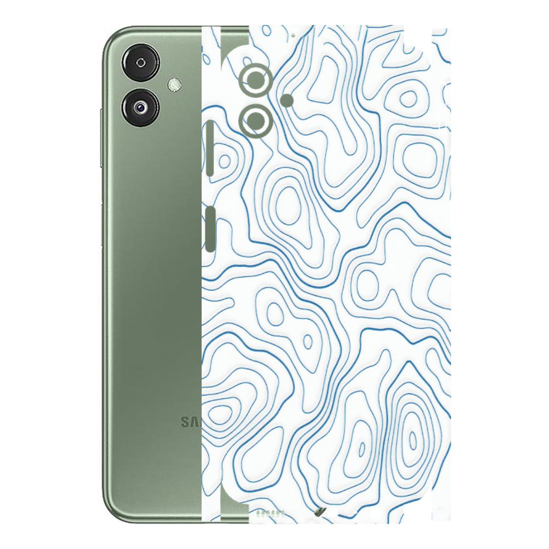 Samsung M/F/Note/Flip and C Phone Skins (All Models) - Blue And White Swirls - Matte Finish (M-139) Samsung Galaxy F14 (5G)