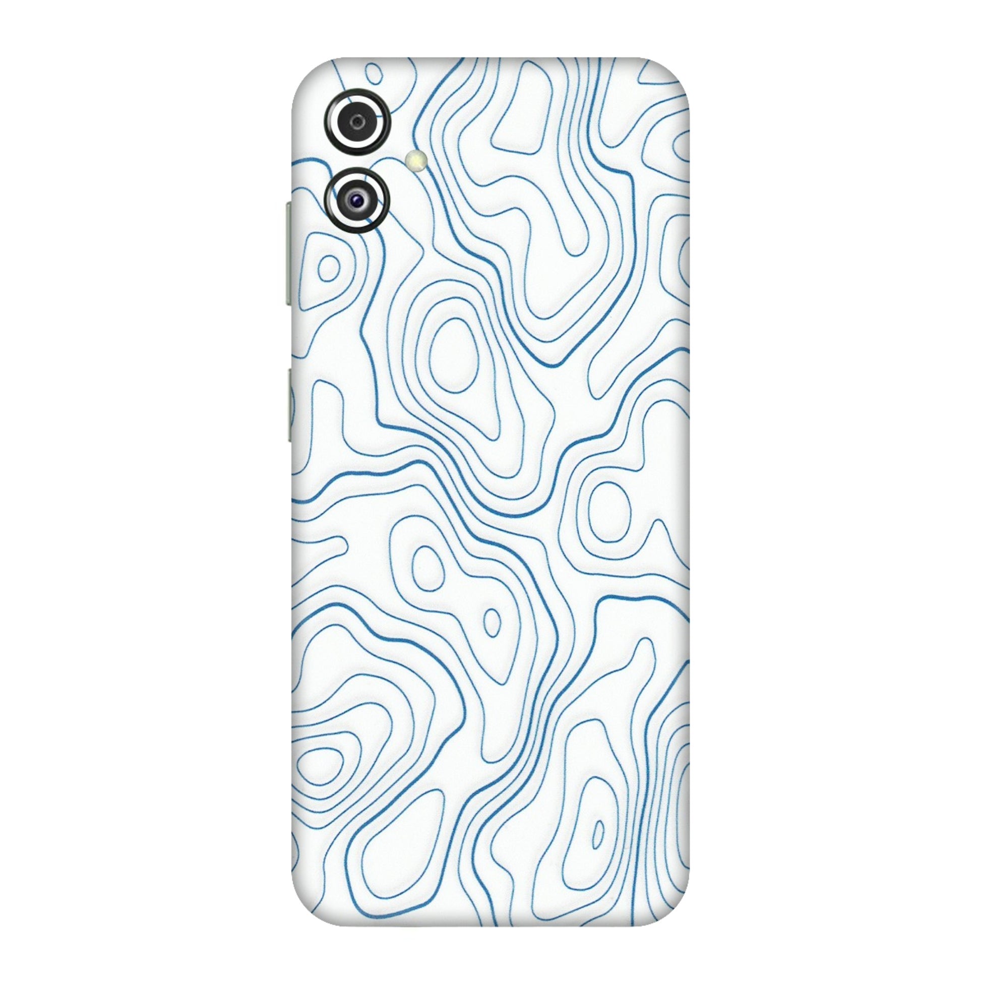 Samsung M/F/Note/Flip and C Phone Skins (All Models) - Blue And White Swirls - Matte Finish (M-139) Samsung Galaxy F14 (5G)