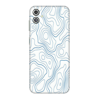 Samsung M/F/Note/Flip and C Phone Skins (All Models) - Blue And White Swirls - Matte Finish (M-139) Samsung Galaxy F14 (5G)