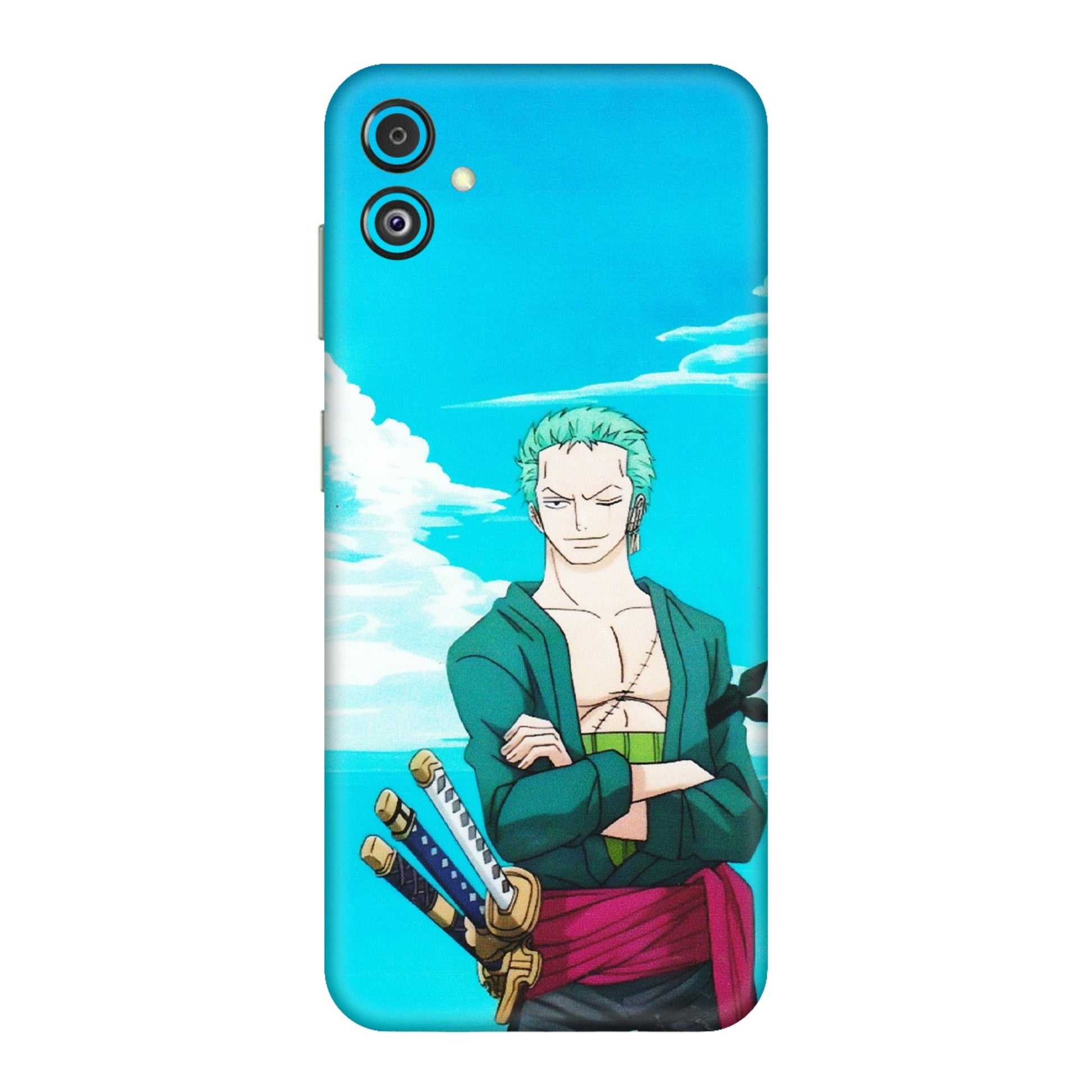 Samsung M/F/Note/Flip and C Phone Skins (All Models) - Cool Swordman Zoro Anime - Matte Finish (M-143) Samsung Galaxy F14 (5G)