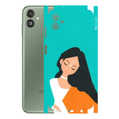 Samsung M/F/Note/Flip and C Phone Skins (All Models) - Radhe Radhe With Hindu Symbol - Matte Finish (M-164) Samsung Galaxy F14 (5G)