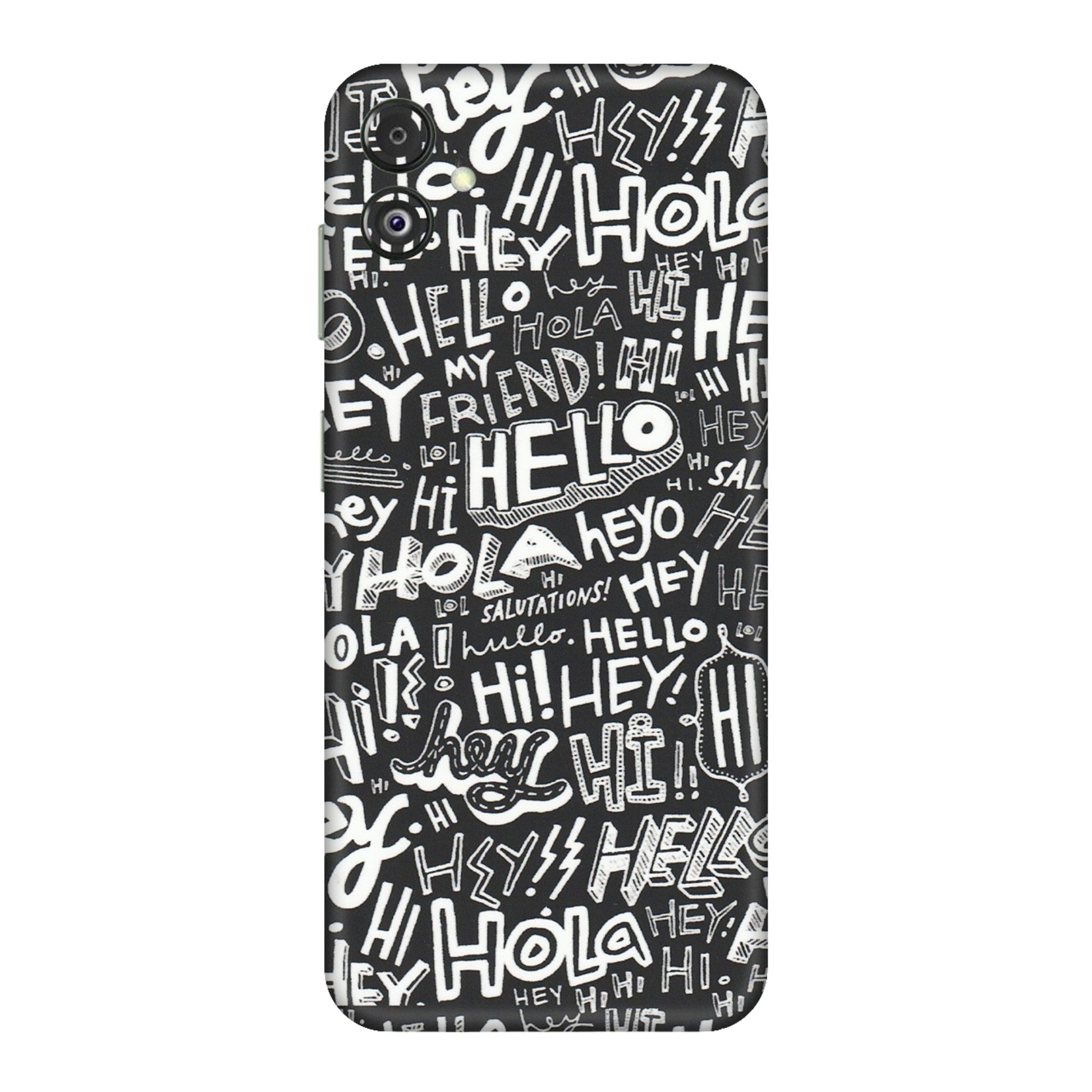 Samsung M/F/Note/Flip and C Phone Skins (All Models) - Hi Hello Doodles - Matte Finish (M-25) Samsung Galaxy F14 (5G)