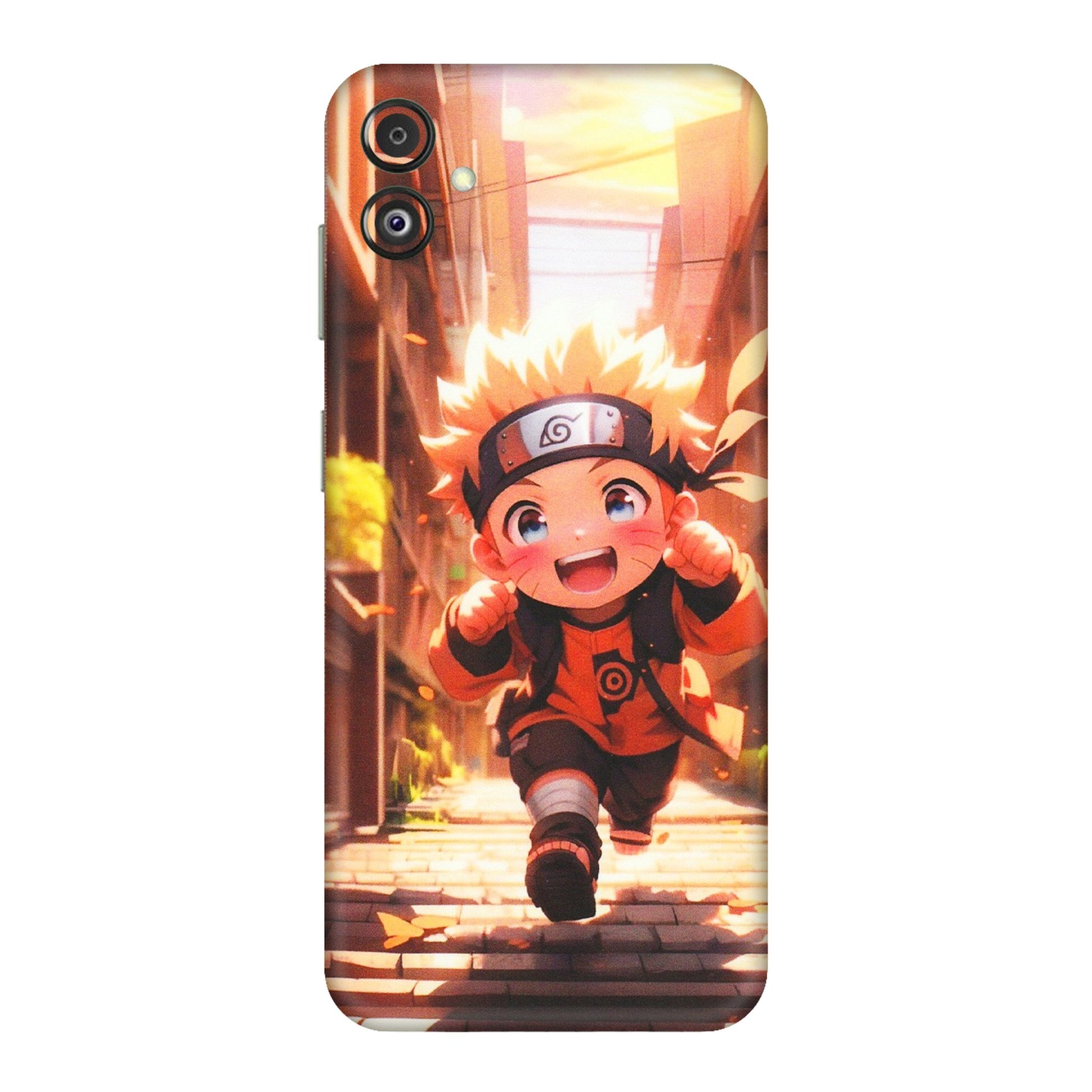 Samsung M/F/Note/Flip and C Phone Skins (All Models) - Naruto Cute Toon Running - Matte Finish (M-04) Samsung Galaxy F14 (5G)