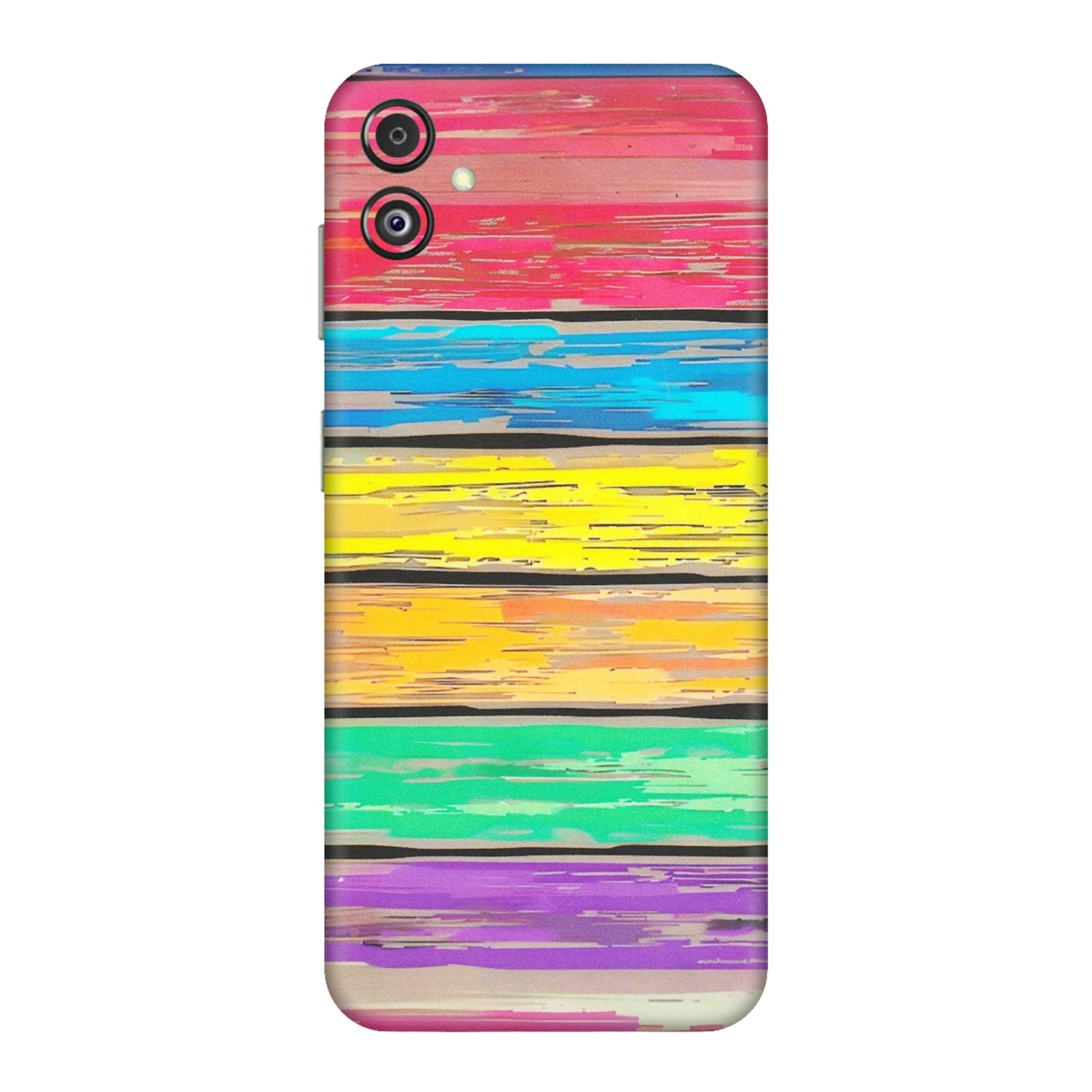 Samsung M/F/Note/Flip and C Phone Skins (All Models) - Multi Colour Wooden Wall - Matte Finish (M-96) Samsung Galaxy F14 (5G)