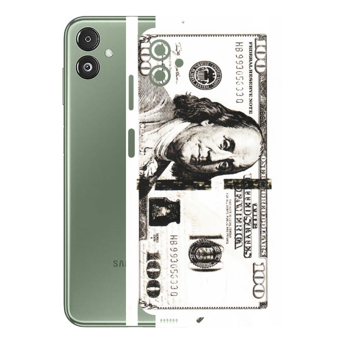 Samsung M/F/Note/Flip and C Phone Skins (All Models) - 100 Dollar Currency - Transparent Finish (T-01) Samsung Galaxy F14 (5G)