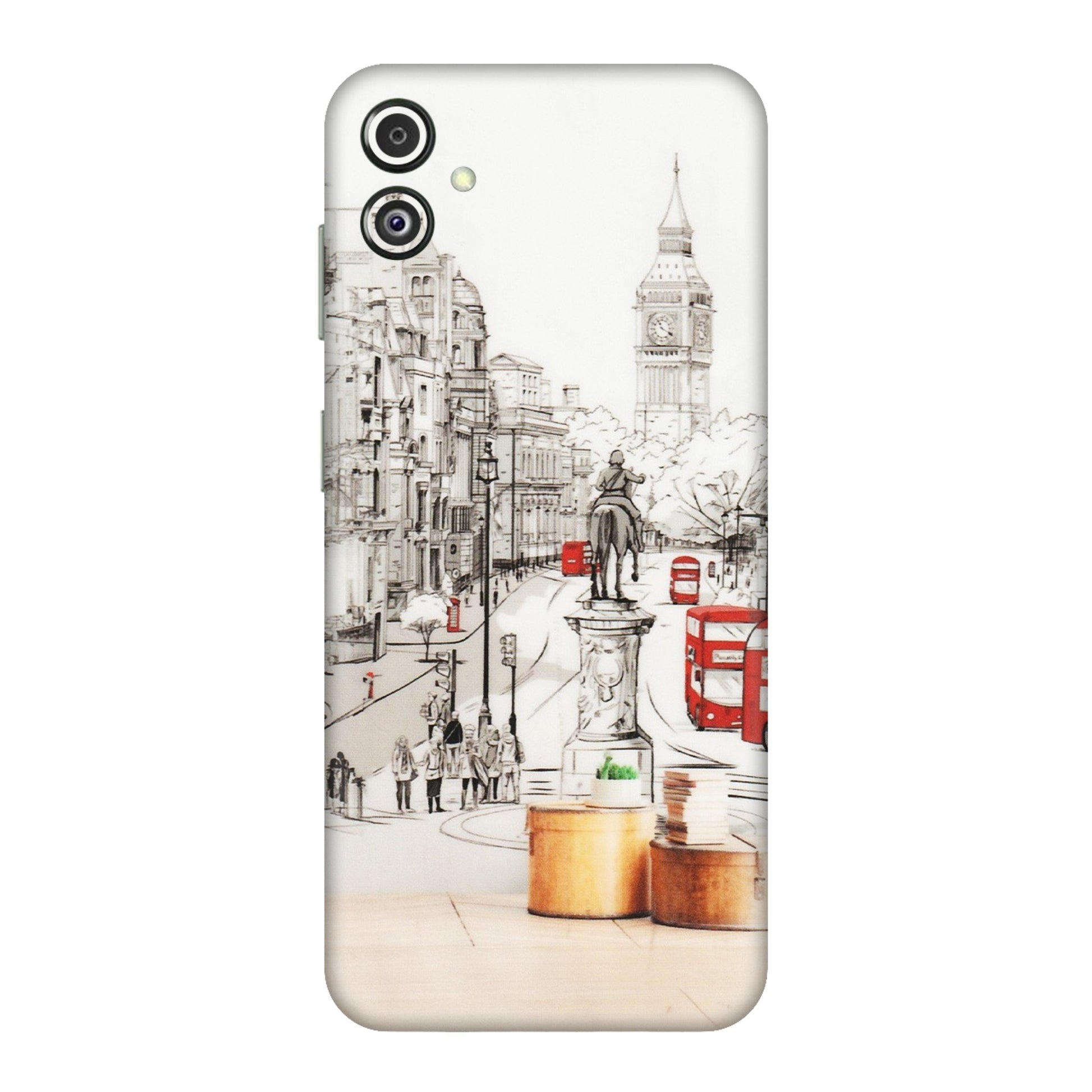 Samsung M/F/Note/Flip and C Phone Skins (All Models) - London Street - Transparent Finish (T-02) Samsung Galaxy F14 (5G)
