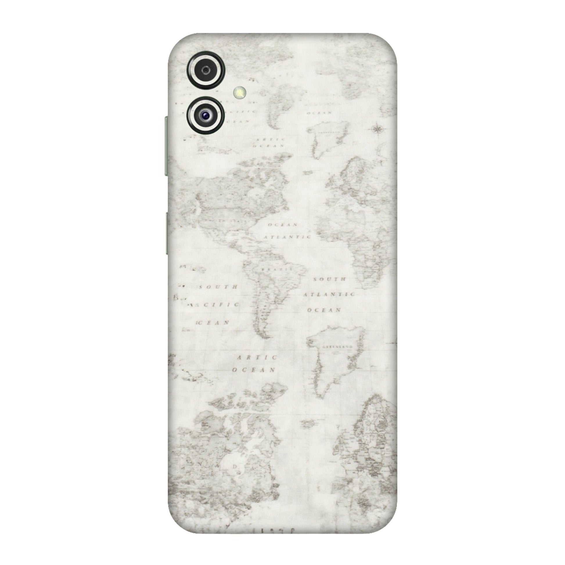 Samsung M/F/Note/Flip and C Phone Skins (All Models) - World Travel Map - Transparent Finish (T-04) Samsung Galaxy F14 (5G)