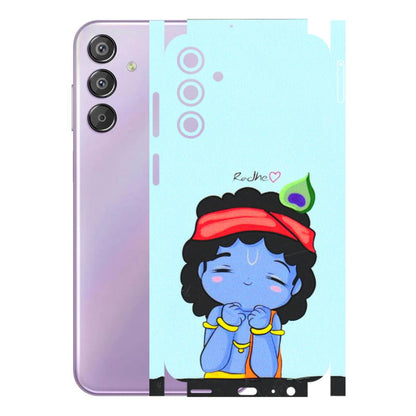 Samsung M/F/Note/Flip and C Phone Skins (All Models) - Radhe Radhe Cute Toon - 3D Embossed Finish (L-05) Samsung Galaxy F15 (5G)