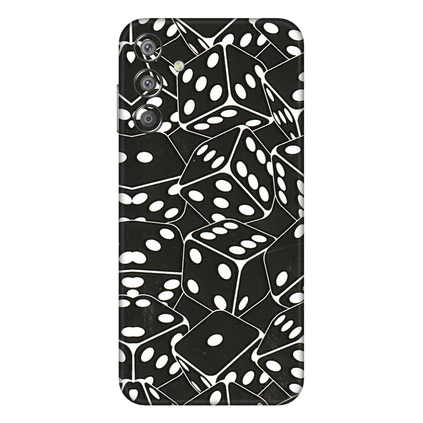 Samsung M/F/Note/Flip and C Phone Skins (All Models) - Big Black Dices - 3D Embossed Finish (L-106) Samsung Galaxy F15 (5G)